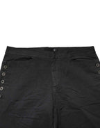 Just Cavalli Black Straight Fit Mid Waist Denim Trouser Jeans