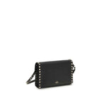 Valentino Garavani Black Calf Leather Bos Taurus Shoulder Bag