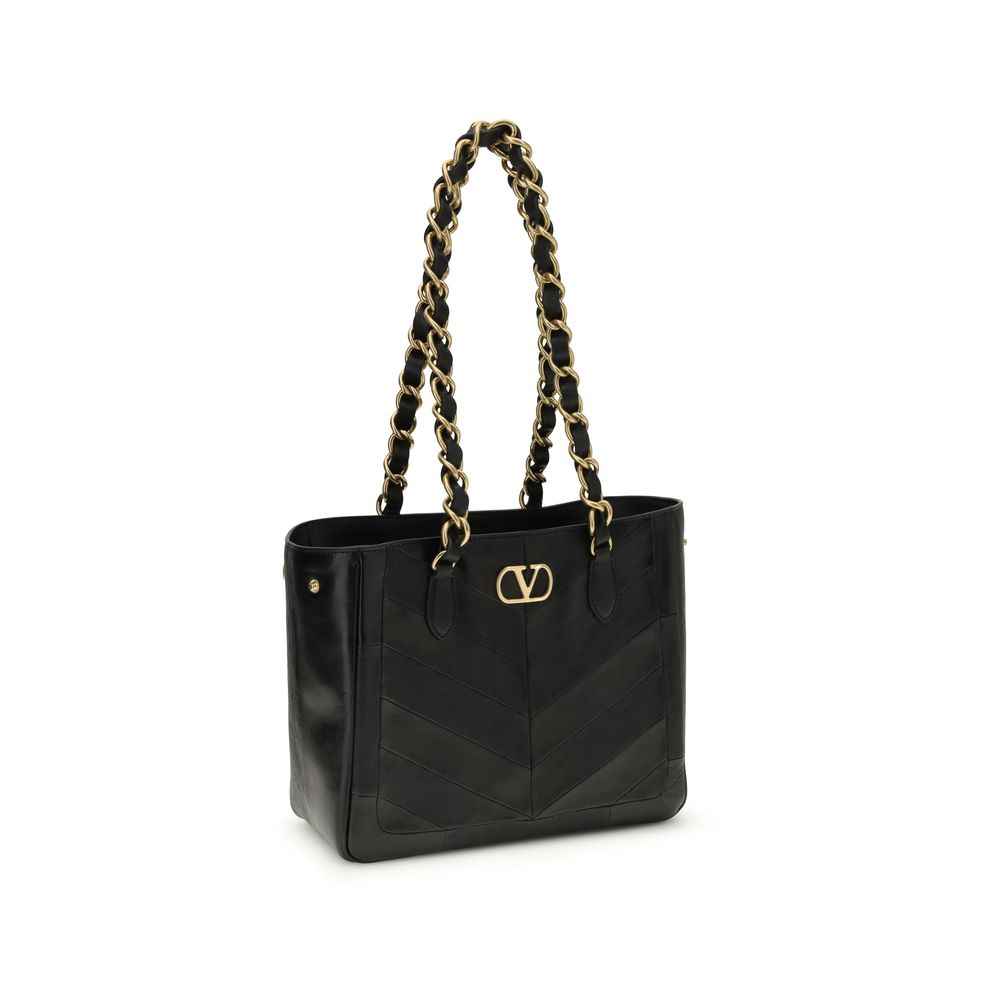 Valentino Garavani Black Napa Leather / Calf Bos Taurus Shoulder Bag