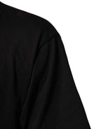 Dolce & Gabbana Black Logo Print Cotton Crew Neck T-shirt
