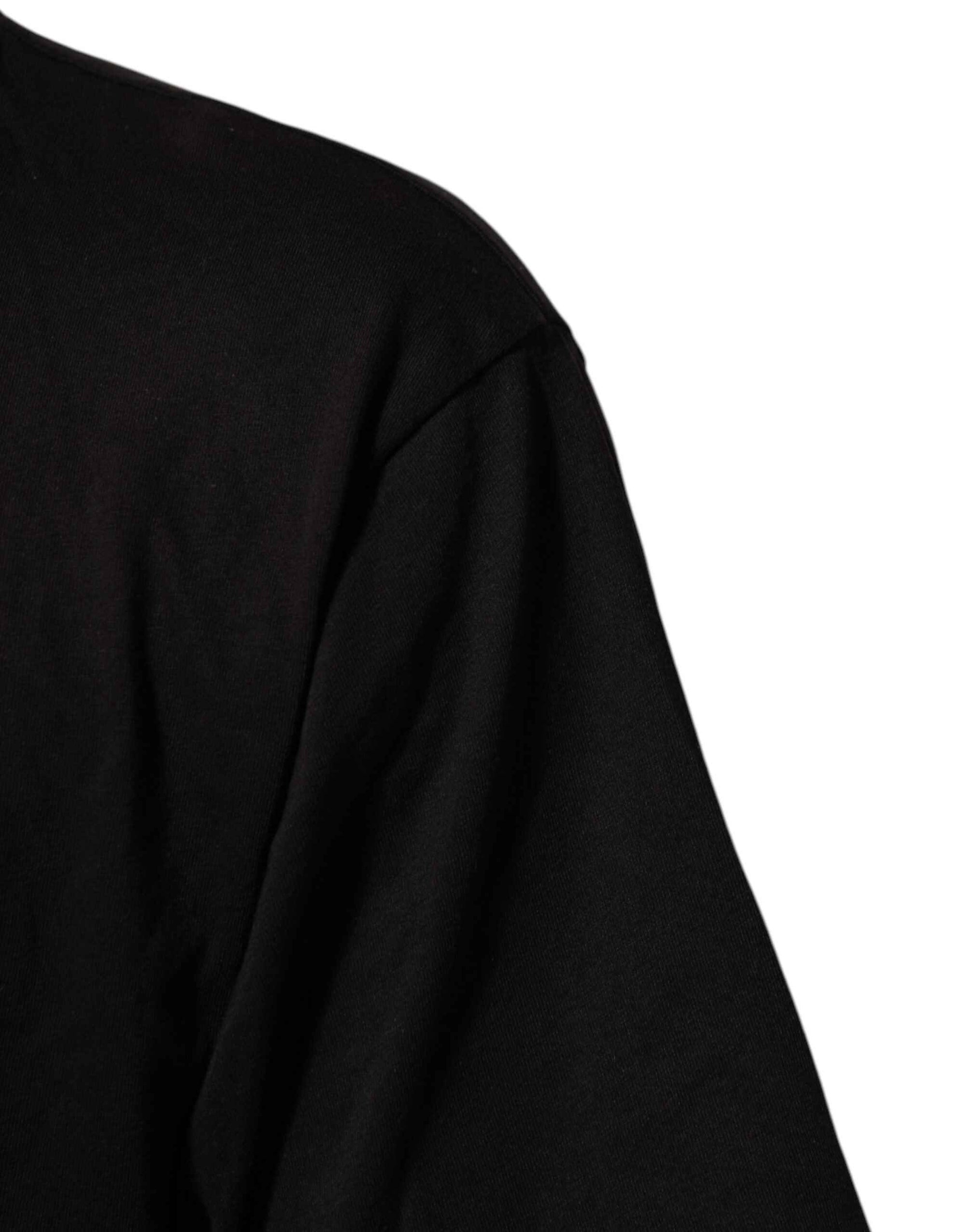Dolce & Gabbana Black Logo Print Cotton Crew Neck T-shirt