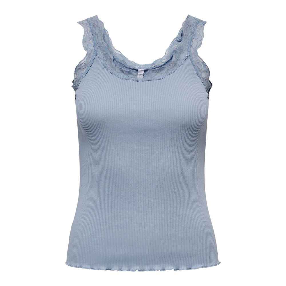Only Blue Cotton Tank Tops