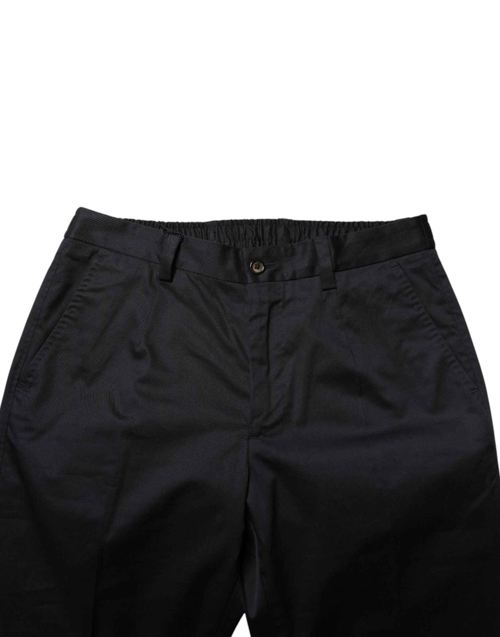 Dolce & Gabbana Dark Blue Cotton Skinny Dress Trouser Pants