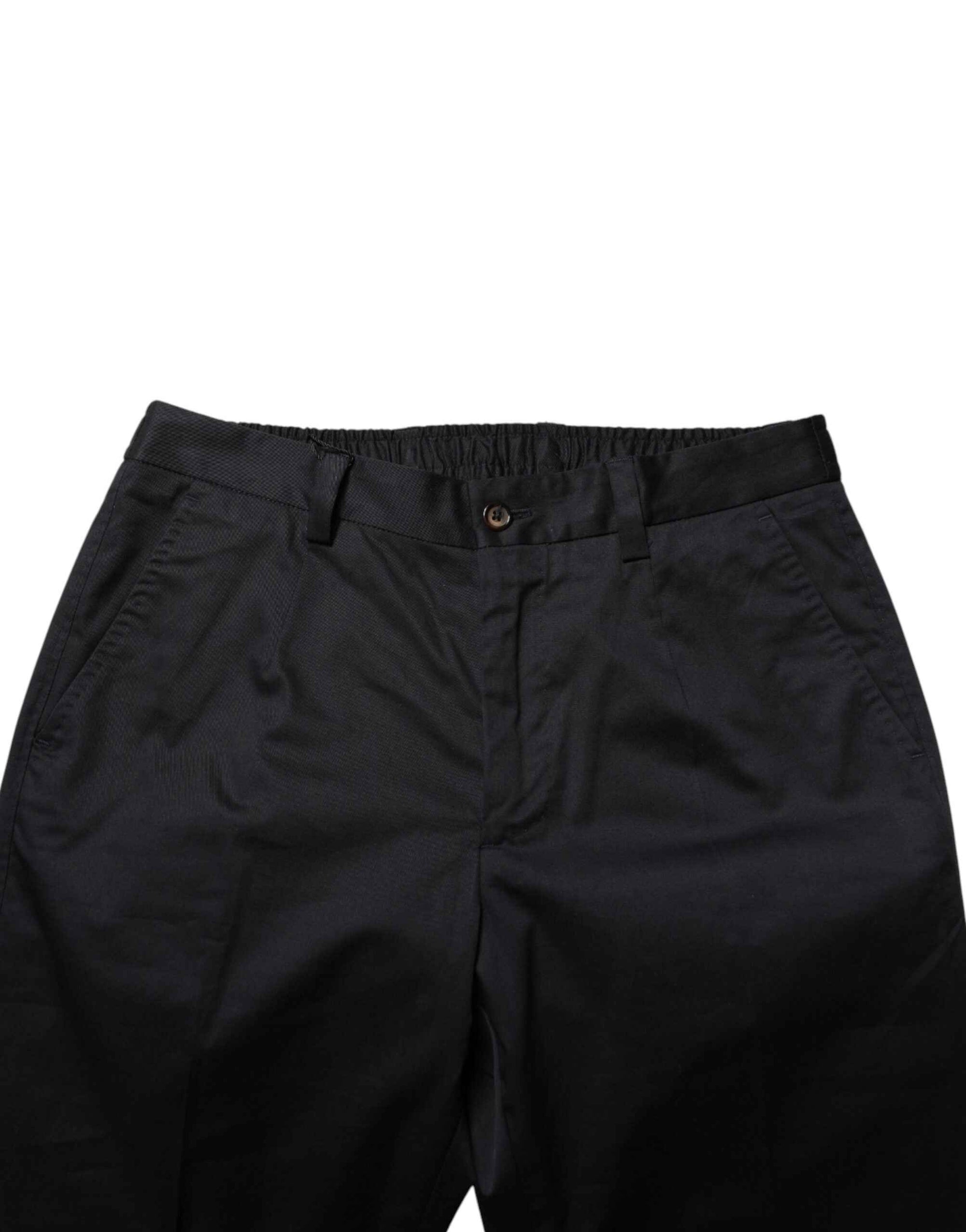 Dolce & Gabbana Dark Blue Cotton Skinny Dress Trouser Pants