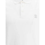 Brunello Cucinelli White Cotton Polo Shirt