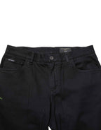 Dolce & Gabbana Black Floral Cotton Skinny Men Denim Jeans