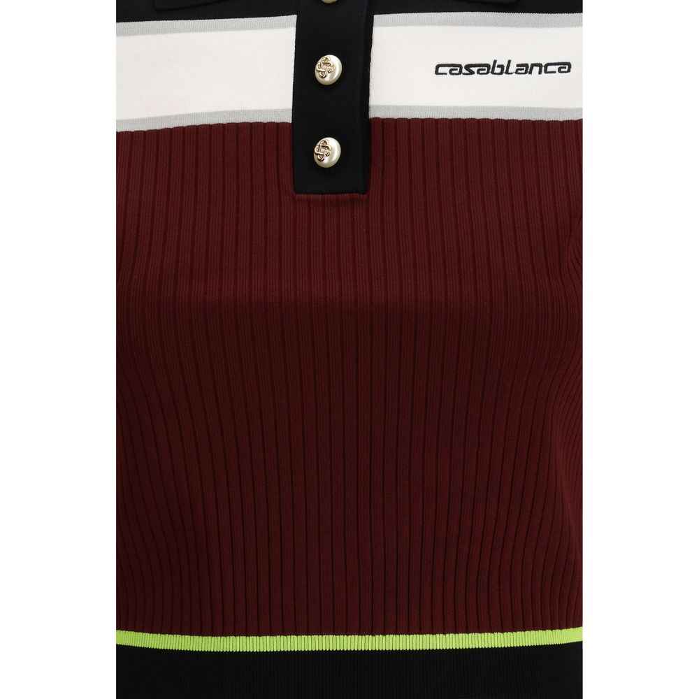 Casablanca Multicolor Viscose Polo Shirt