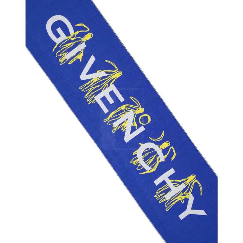 Givenchy Blue Silk Scarf