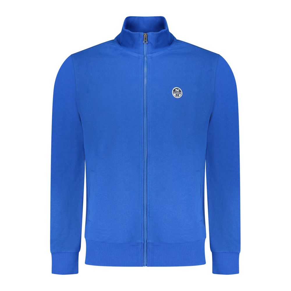 North Sails Blue Cotton Men Sweatshirt