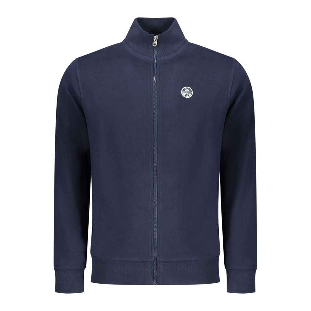 North Sails Blue Cotton Men Sweatshirt