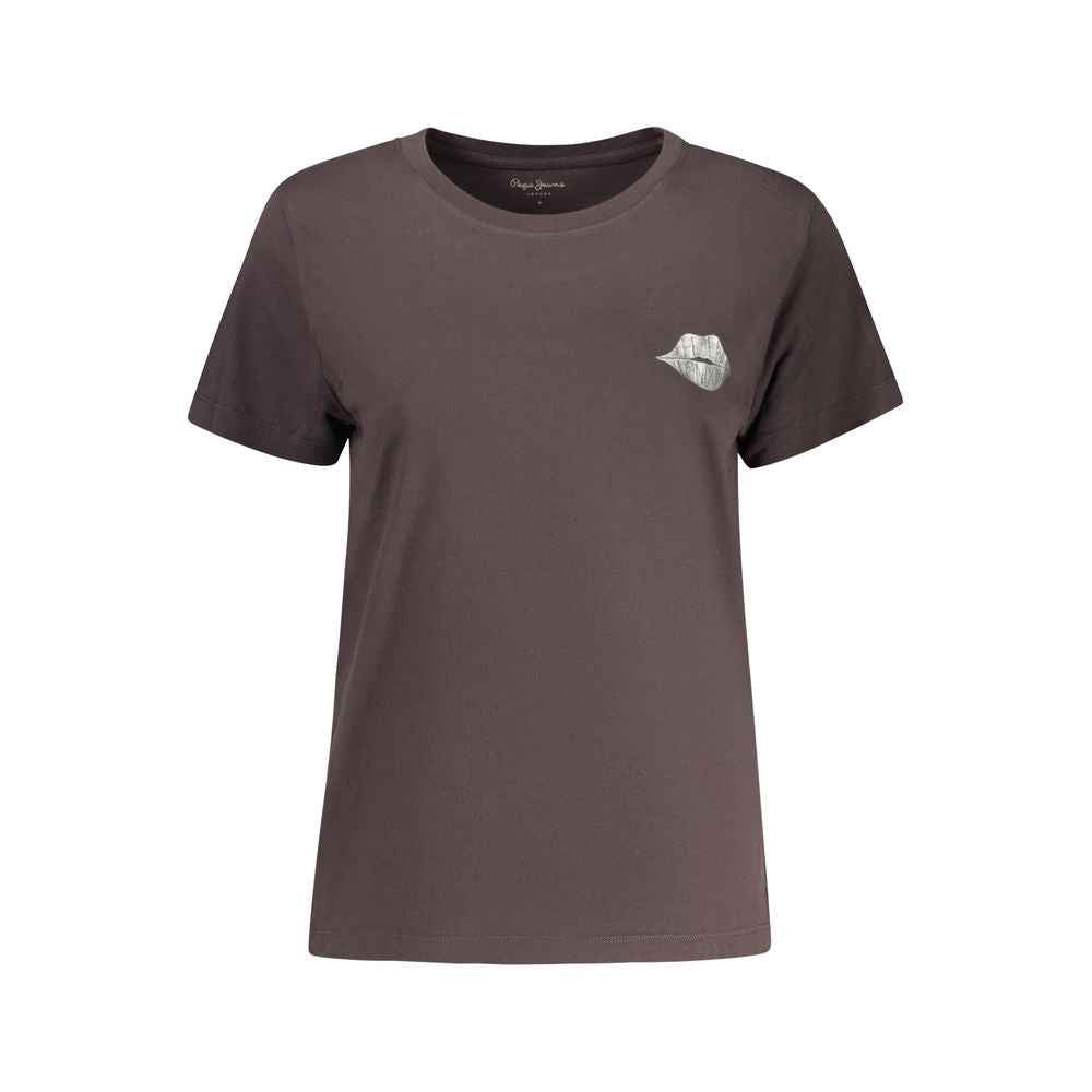 Pepe Jeans Black Cotton Women T-Shirt
