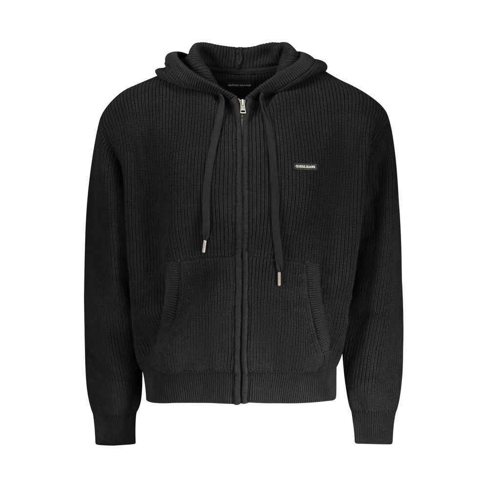 Guess Jeans Black Organic Cotton Men's Cardigan