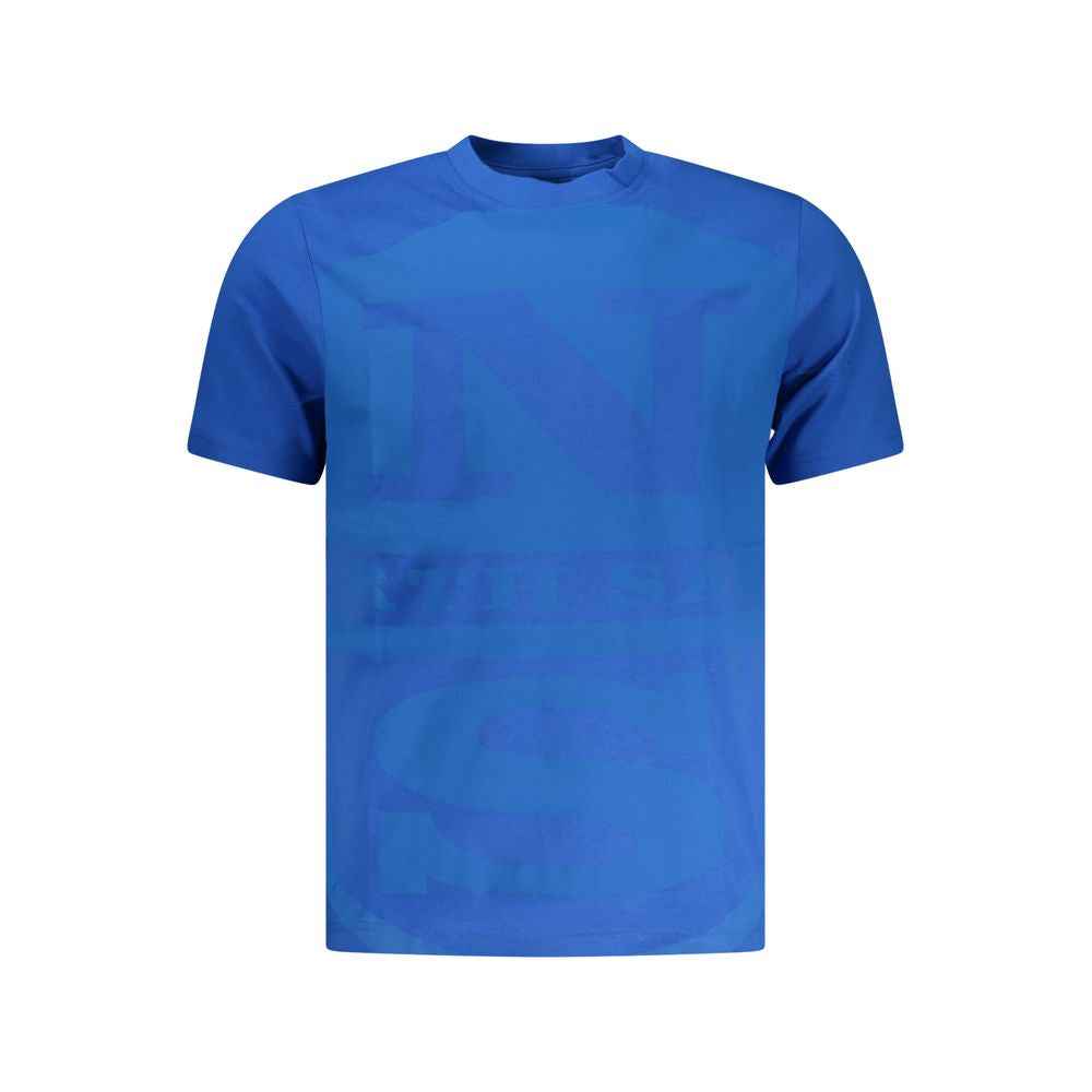 North Sails Blue Cotton Men T-Shirt