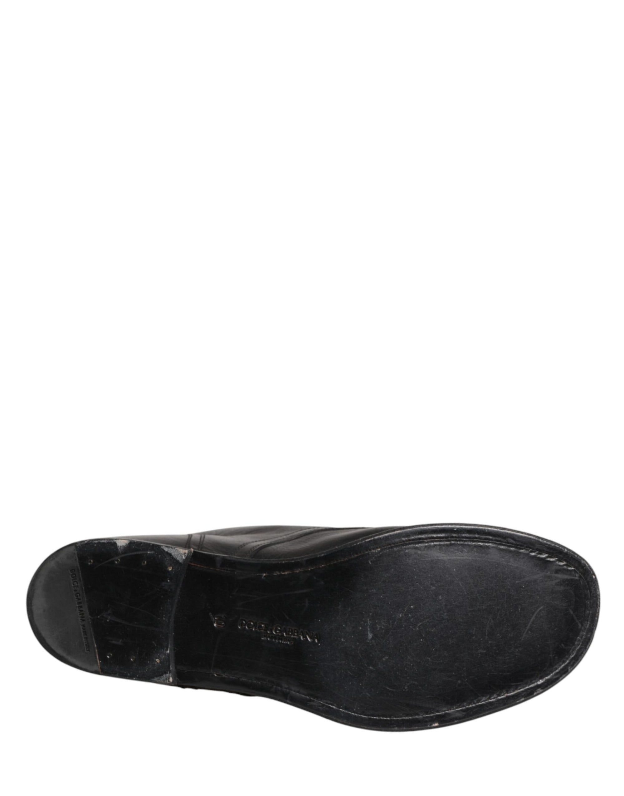 Dolce & Gabbana Black Lace Up Short Ankle Boots Men Shoes