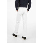Corneliani White Cotton Chino Pants