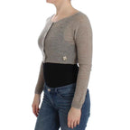 Ermanno Scervino Beige Alpaca Leather Cardigan
