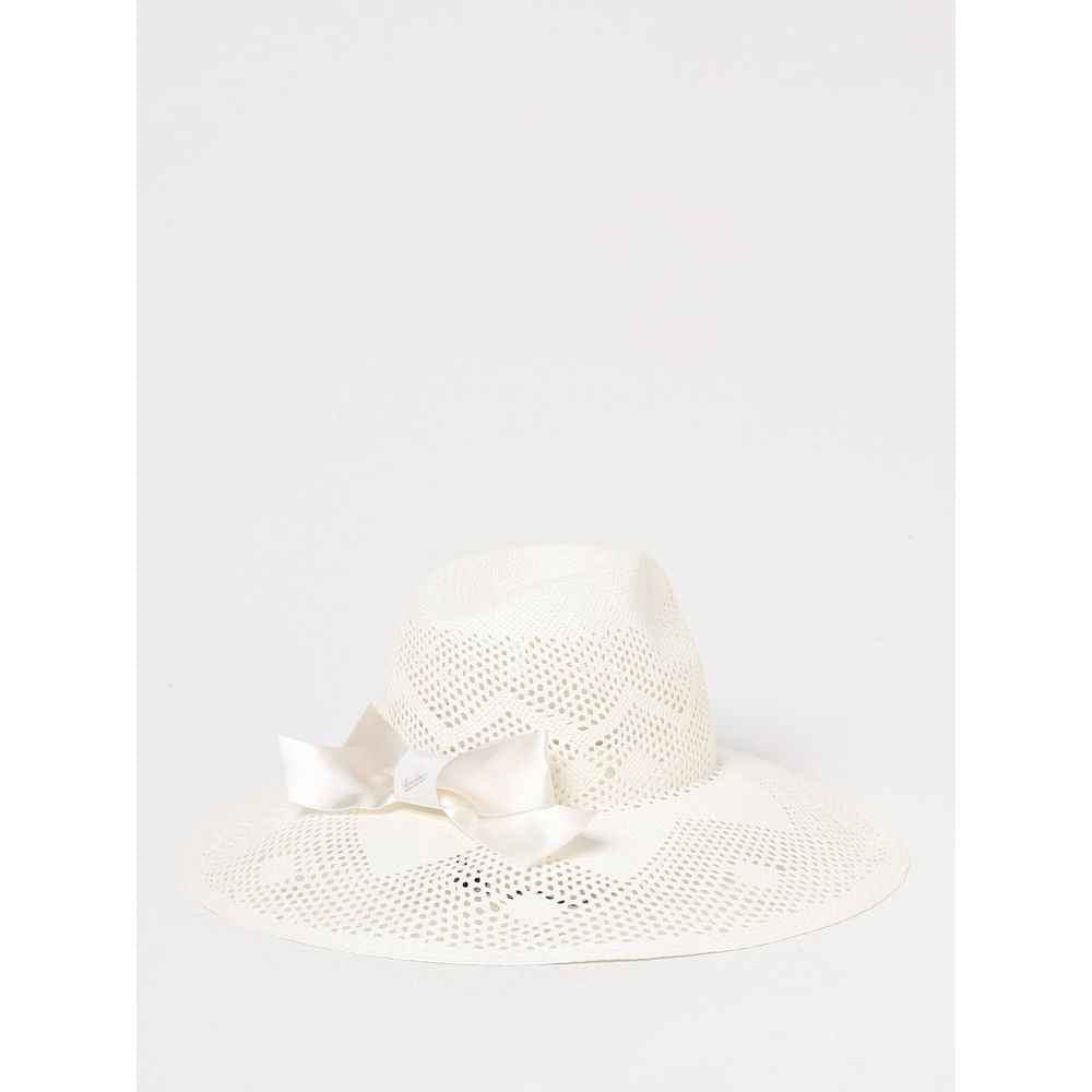 Borsalino White Paper Straw Sunhat