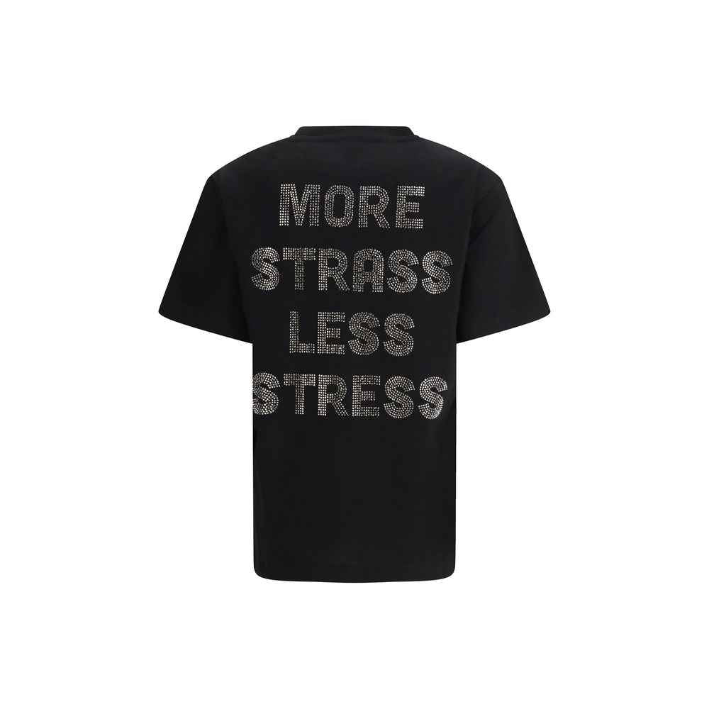 PINKO Black Cotton T-Shirt