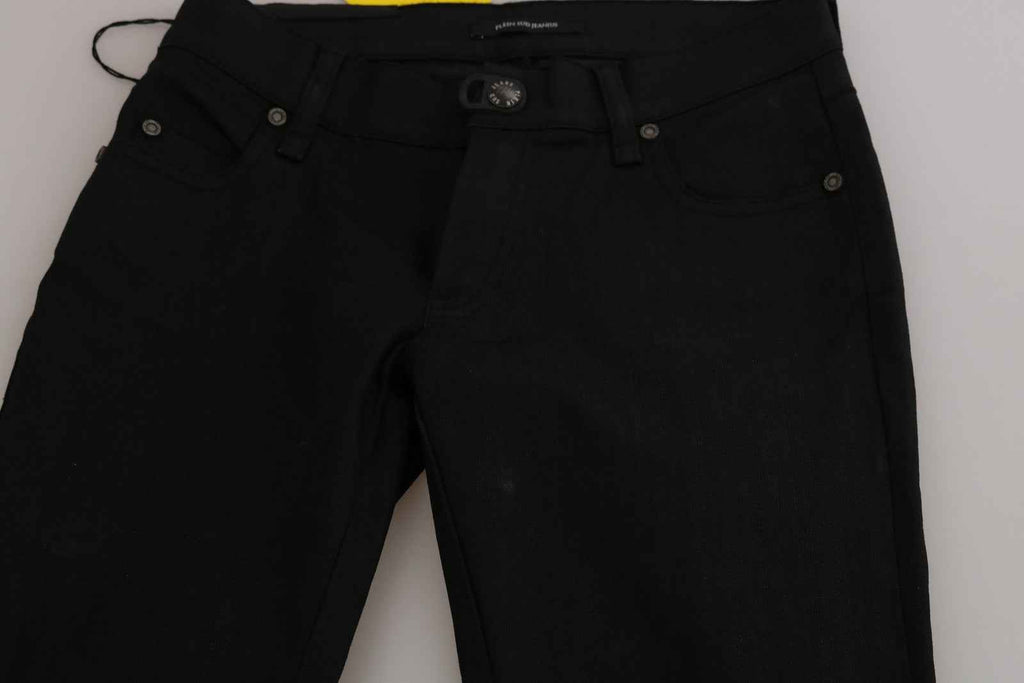 PLEIN SUD Cotton Black Mid Waist Skinny Denim Jeans