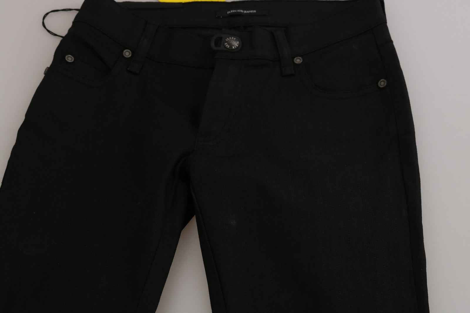 PLEIN SUD Cotton Black Mid Waist Skinny Denim Jeans