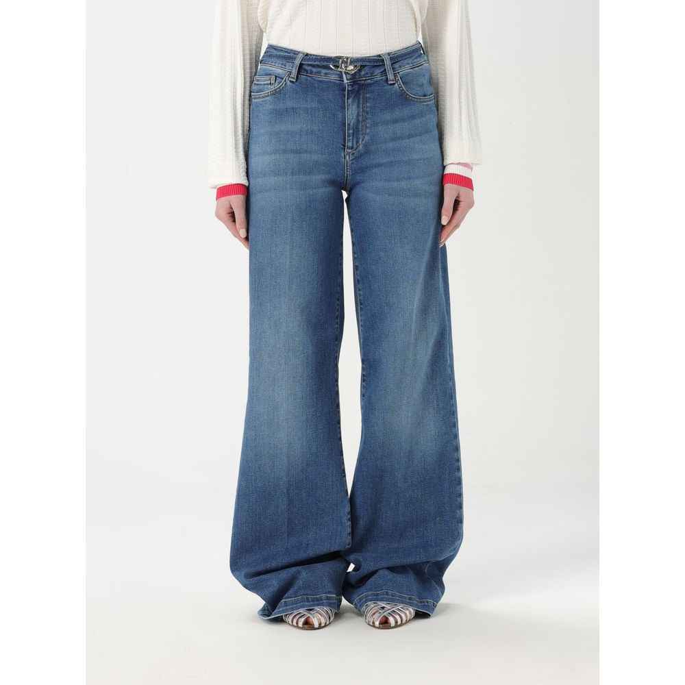 Liu Jo Blue Cotton Flared Jeans