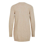 Vila Clothes Beige Viscose Cardigan