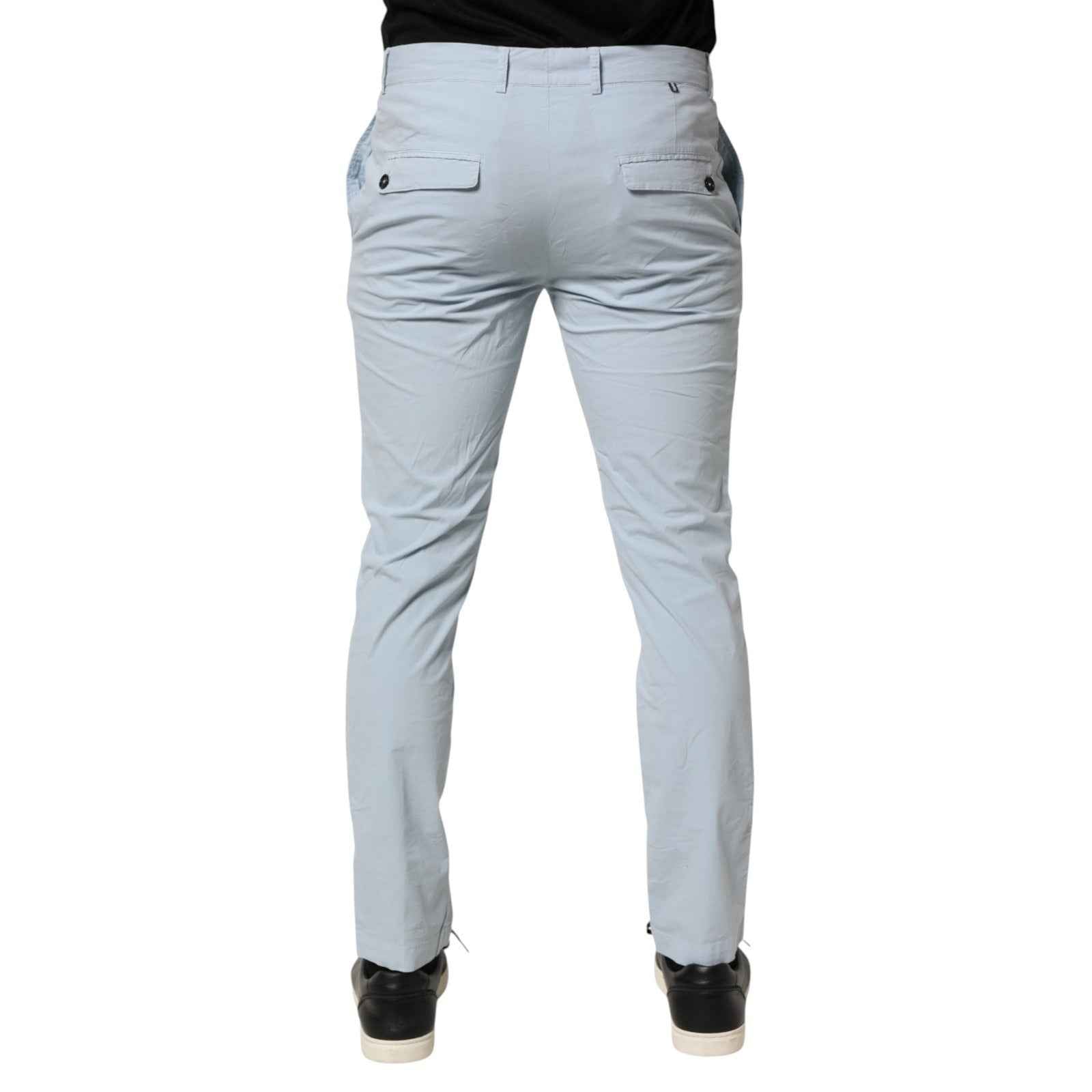 Daniele Alessandrini Light Blue Skinny Dress Trouser Pants