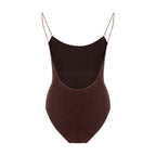 Oséree Brown Metal One-Piece Swimsuit