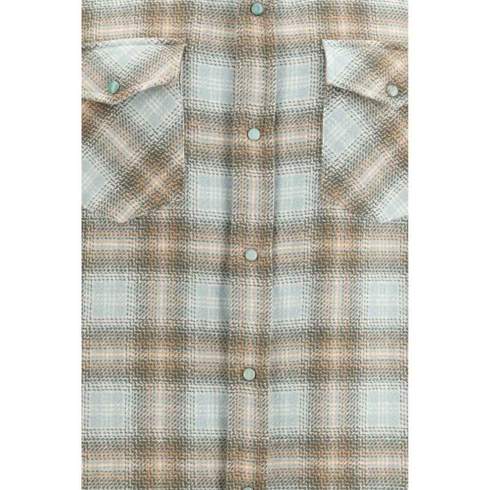 God's True Cashmere Multicolor Cashmere Pattern Shirt