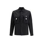 Prada Black Recycled Polyamide Jackets And Coat