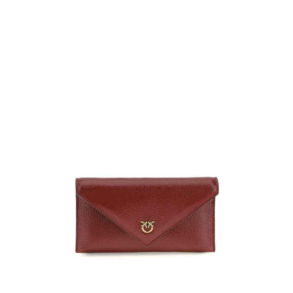PINKO Bordeaux Calf Leather Bos Taurus Shoulder Bag