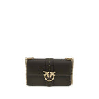 PINKO Bicolor Calf Leather Bos Taurus Shoulder Bag