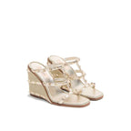 Valentino Garavani Gold Calfskin Mules