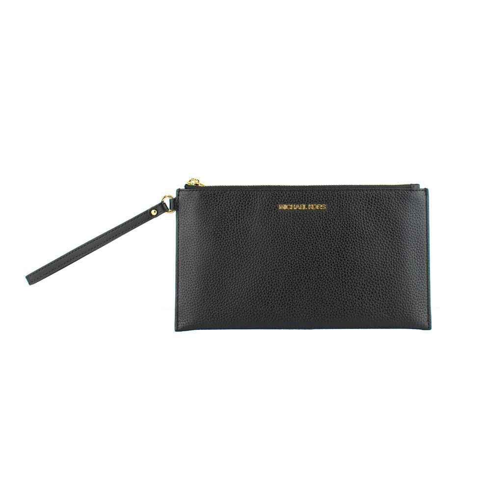 Michael Kors Black Leather Clutch Bag