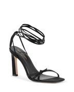 Dee Ocleppo Black Satin Strap-On Sandals