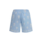 Alexander McQueen Light Blue Polyamide Bermuda Shorts