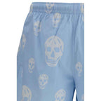 Alexander McQueen Light Blue Polyamide Bermuda Shorts