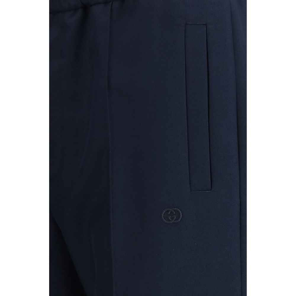 Gucci Blue Polyester Casual Pants