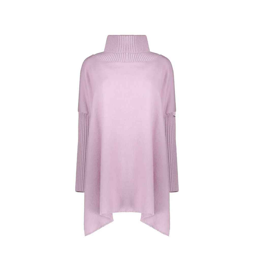 Herno Purple Virgin Wool Poncho