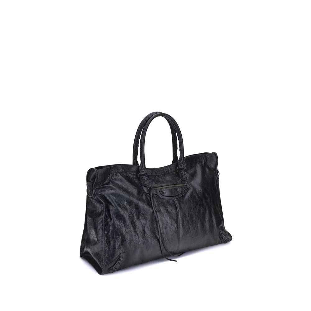 Balenciaga Black Lamb Ovis Aries Aries Shoulder Bag