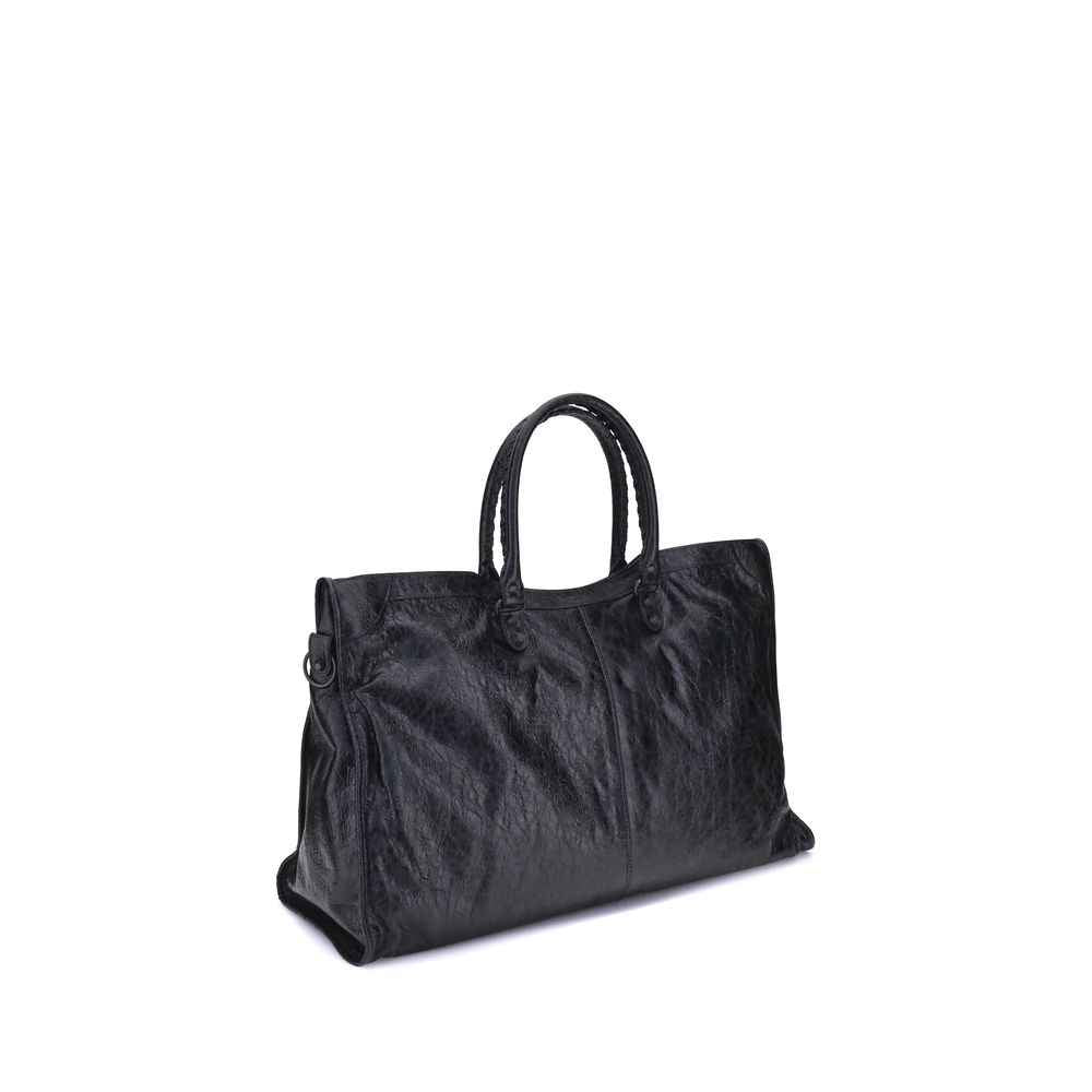 Balenciaga Black Lamb Ovis Aries Aries Shoulder Bag