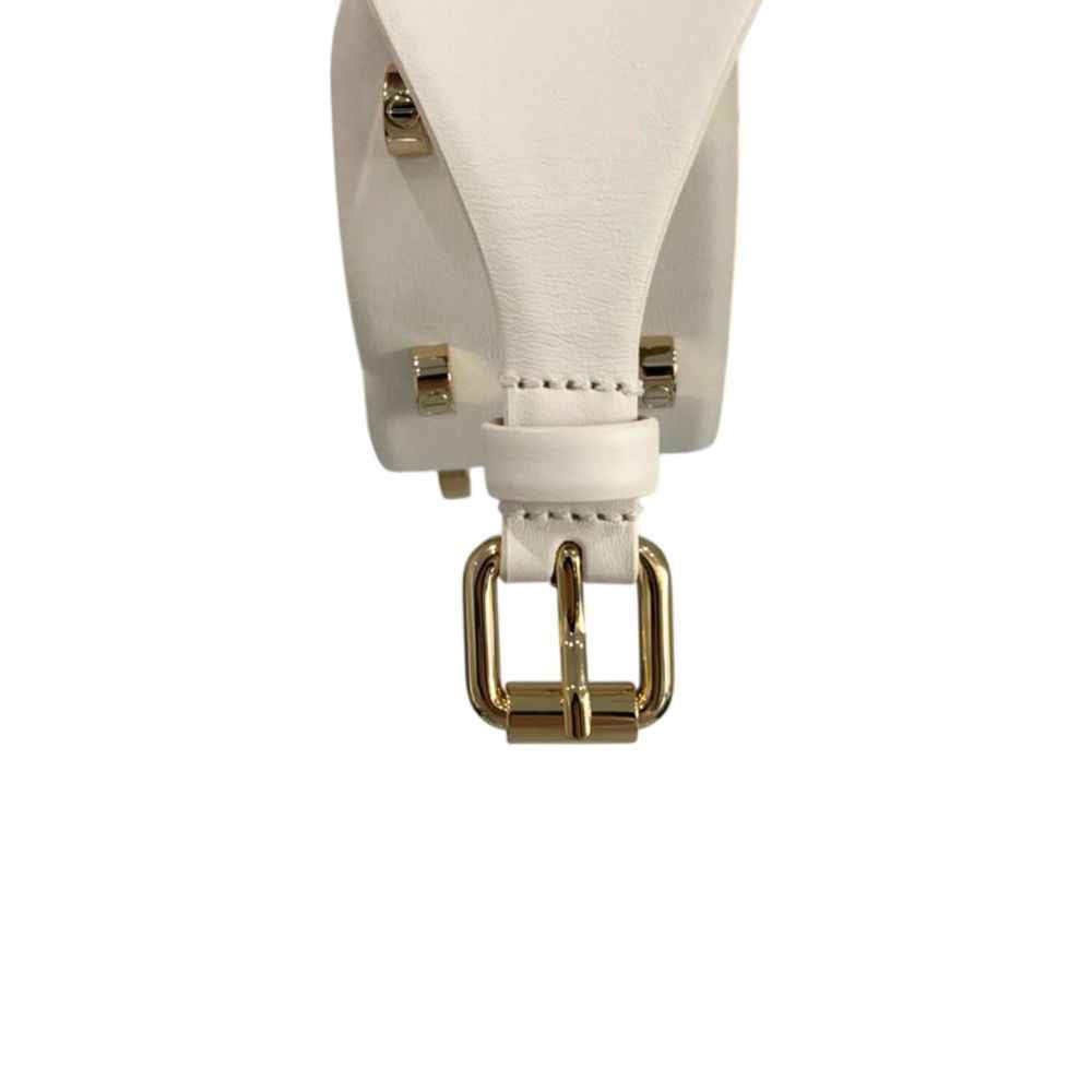 Borbonese White Genuine Leather Women Belt