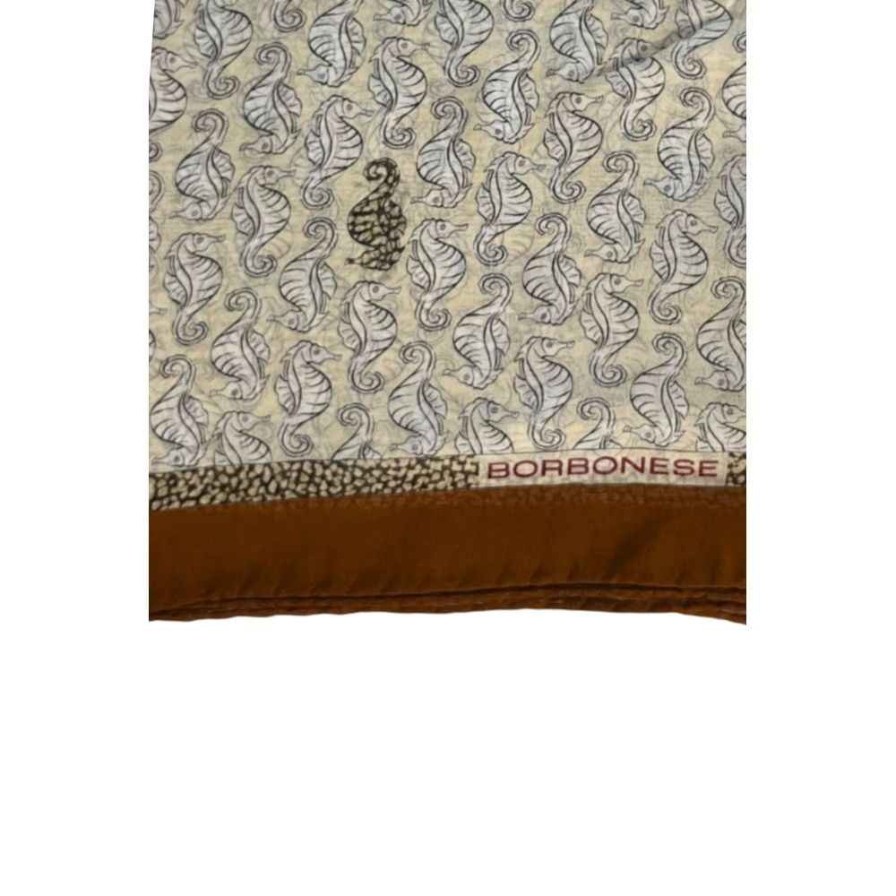 Borbonese Brown Silk Women Scarf