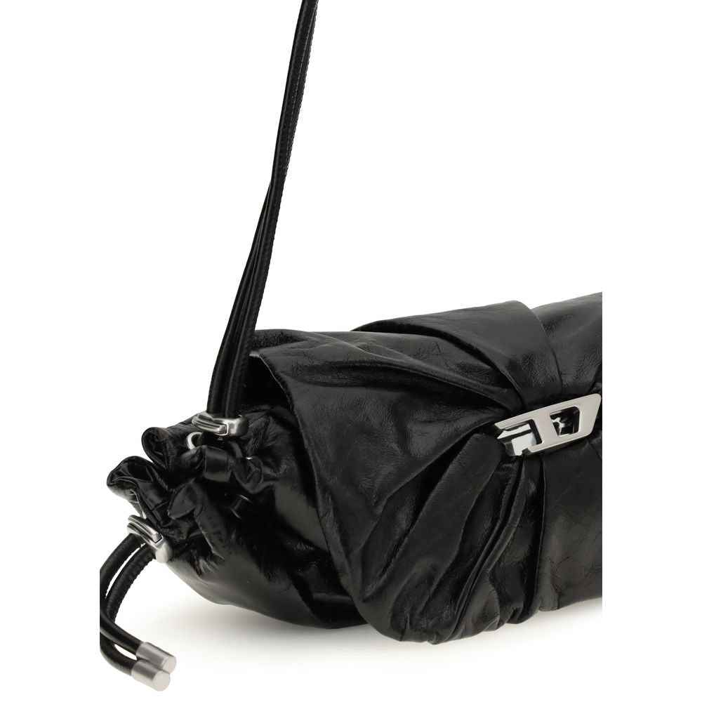 Diesel Black Calf Leather Bos Taurus Shoulder Bag