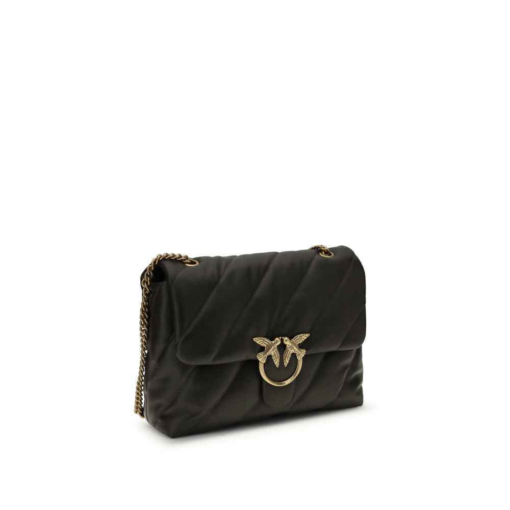 PINKO Bicolor Calf Leather Bos Taurus Shoulder Bag