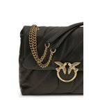 PINKO Bicolor Calf Leather Bos Taurus Shoulder Bag