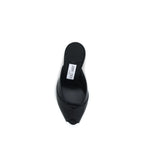 Jimmy Choo Black Calf Leather Bos Taurus Stiletto Heel Sandals