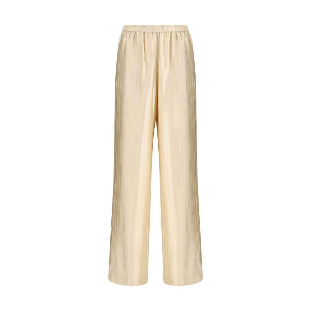 Loulou De Saison Cream Viscose Casual Pants