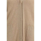 Fabiana Filippi Beige Fleece Wool Cardigan