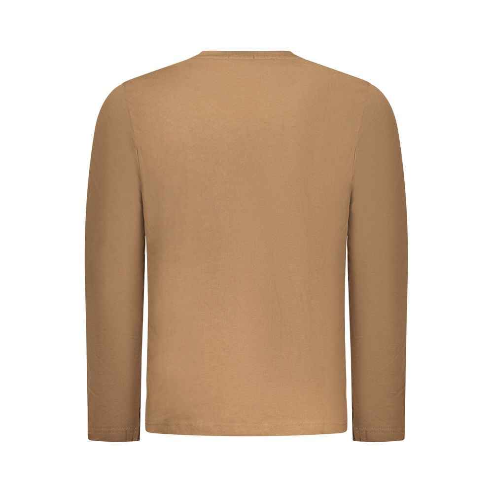 Coveri Moving Brown Cotton T-Shirt